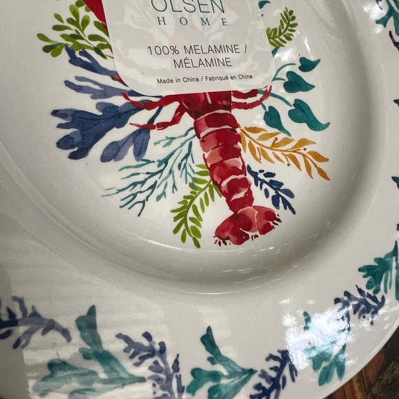 NWT Sigrid Olsen Appetizer Salad Lobster Melamine Plate - Picture 3 of 4